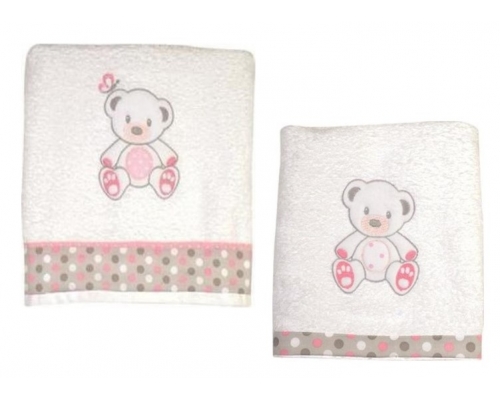 Βρεφικές Πετσέτες Baby StarSweet Dots Σετ 2τμχ